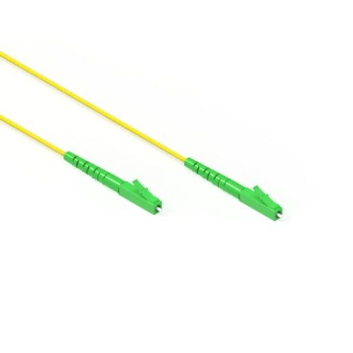 DTECH® OS2 LC APC to LC APC Simplex 2mm LSZH Yellow 1M Fibre Optic Patch Lead