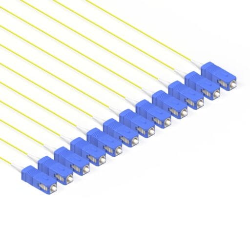 DTECH® OS2 Fibre Optic Pigtail SC UPC 0.9MM LSZH Yellow 1M 12PK