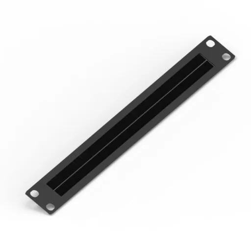 DTECH® 1U Brushed Cable Management Panel Black